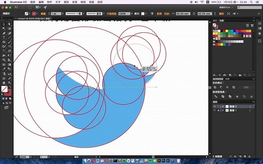 AI如何用正圆做出基础版Logo（以推特标志为例）