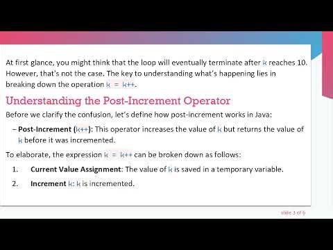 Understanding the i=i+ + Confusion in Java: Why Does Variable k Remain Unchanged?