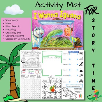 I Wanna Iguana – Literacy, Vocabulary, and Critical Thinking Activity Sheet