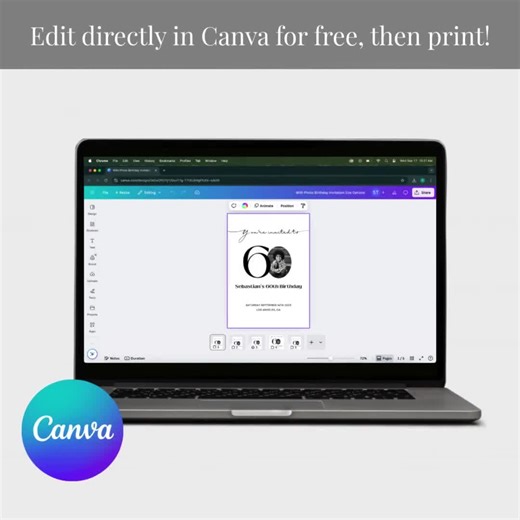 Memory Lane Birthday Invitation – Editable, Digital, Instant Download Canva Template - Etsy Canada