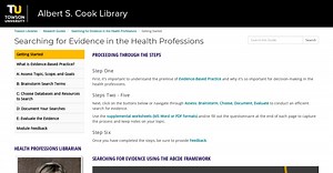 Research Guides: Searching for Evidence in the Health Professions: E: Evaluate the Evidence