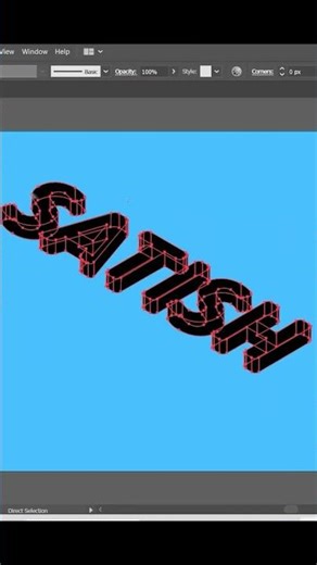 Quick 3D Text Effect in Illustrator | Typography Design