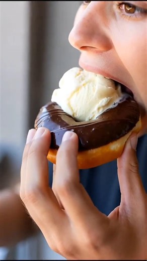 GLAZED DOUGHNUT Eating ASMR 😋 #shorts