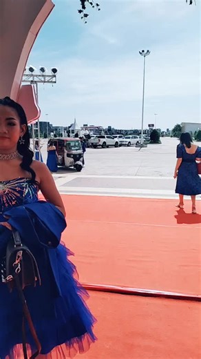 Elegant Blue Dress at a Formal Event