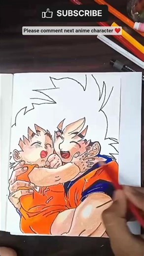 ⚡goku drawing time lapse.#dragonball #goku #shorts #viral #anime