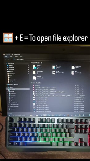 Shortcut key to open file explorer in windows| #keyboardshortcuts #shortcutkeys #windows