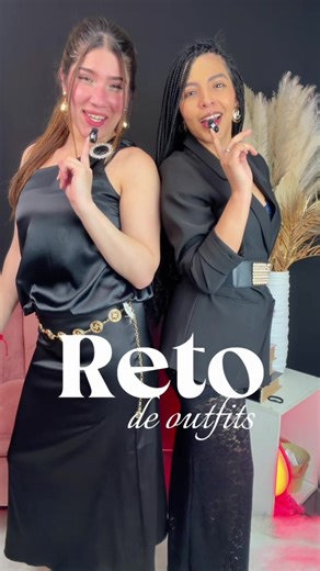 El reto del Outfit. ¿Cuál Total Black usarias tú?😱😍 #reto #modafeminina #elegancia #demodachic #juego