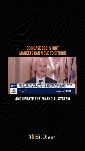 Coinbase CEO: $100T Markets Can Move to Bitcoin
