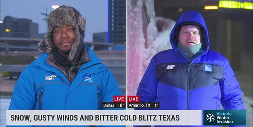130K views · 1.1K reactions | When we say it's cold, we aren't joking! Feels like -22° where Justin Michaels is LIVE in Amarillo, Texas 略 If you find yourself without power and heat, watch for safety tips: | The Weather Channel | Facebook