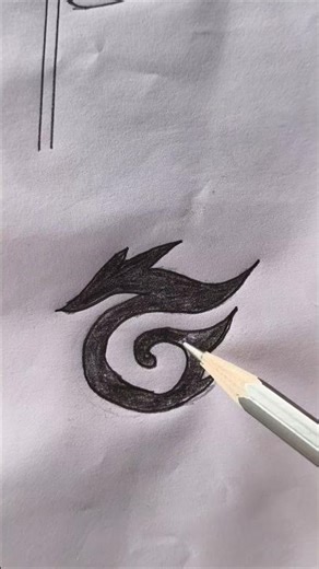 How to draw the garena free fire logo drowning with pencil ✏️#shortvideo #shorts #viral #shortsfeed