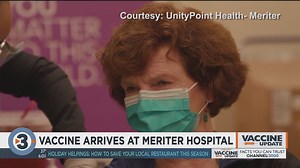 ‘It’s a good day’: UnityPoint Meriter Hospital gives first COVID-19 vaccine