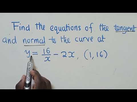 Equation of the tangent and normal to the curve