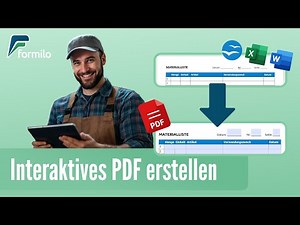 Interaktives PDF Formular aus Word und OpenOffice Vorlage erstellen | Formilo Akademie
