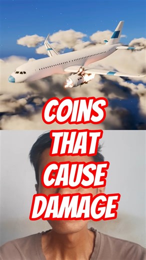 coins in a plane engine @zackdfilms #aviation #automobile #airlines