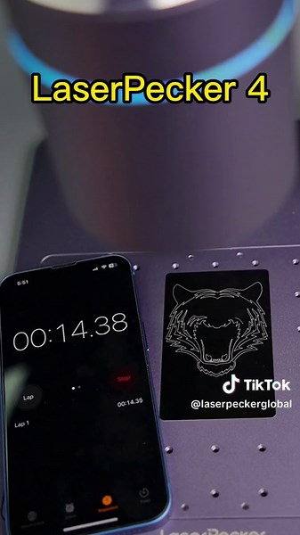 Make super fast & ultra-precise engraving with LaserPecker 4 of 2000 mm/s speed and 0.003 mm laser beam accuracy. Get your creation done in a much quicker time.🔥 #laserpecker #laserpecker4 #personalizedcards #foryoupagе #customized