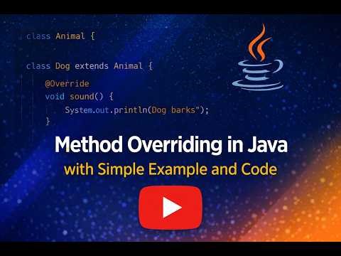 Method Overriding in Java Explained with Example | Java Inheritance Tutorial