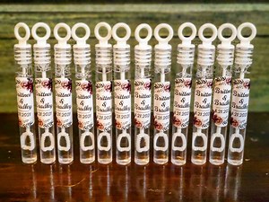 Bubble Favors - Custom Labels & Filled Bubble Wand - Wedding Reception Send off Children Birthday Logo Baby Bridal Shower Graduate - Etsy
