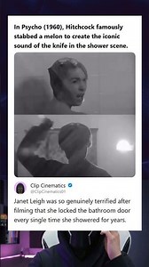 Psycho 1960 Hitchcock Stabbed a Melon for Shower Scene Knife Sound