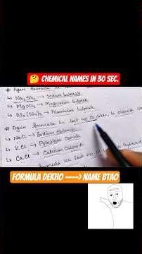 Learn Chemical Names in 30 Seconds ⚡ #shorts