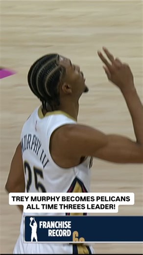 NBA on Instagram: "With this three, @treymurphy becomes the @pelicansnba all time leader in three pointers made! 👏"