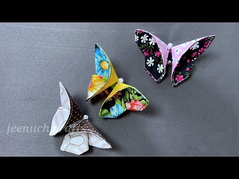 Diy Fabric Butterflies | How to Make Fabric Butterflies | Diy Fabric Origami Butterfly Tutorial