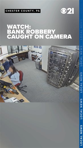 A bank robber was caught on surveillance footage forcibly taking stacks of cash from behind the counter of a Pennsylvania bank. READ MORE: https://local21news.com/news/local/watch-man-walks-behind-counter-steals-cash-from-workers-drawer-during-pa-bank-robbery-oxford-township-presence-bank-locust-st-surveillance-video-footage-pennsylvania-crime-identify-suspect | Local 21 CBS News, WHP Harrisburg