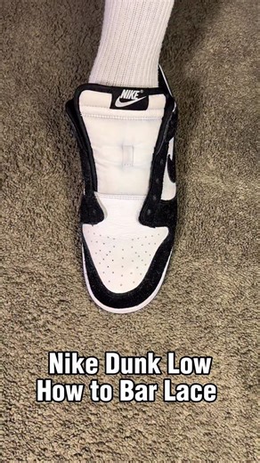Loop Design on Instagram: "Nike Dunk Low How to Bar Lace #sneakers"