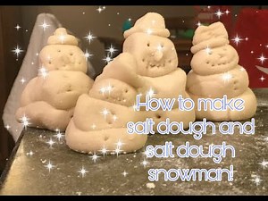 How to make a salt dough clay snowman ☃️ ⛄️❄️