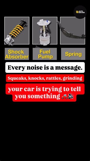 Auto Decode | Right Part, Real Solution. on Instagram: "Annoying Car Noises? Identify the Real Problem Before It Gets Worse Squeaks, rattles, grinding, knocking — these annoying car sounds are not random. Each sound points to a specific car part issue. This video helps you identify the real problem so you don’t replace the wrong part or overpay at the service center. 🔧 Listen carefully 🧠 Diagnose smartly 💰 Save your money Right Part. Real Solution."