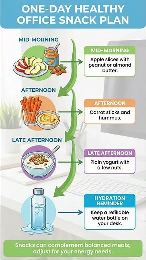 One-Day Healthy Office Snack Plan for Better Nutrition & a Healthy Lifestyle