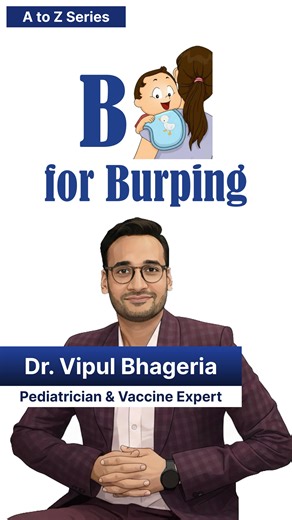 Dr Vipul Bhageria on Instagram: "B is for Burping 👶🏻 In this reel, we discuss why burping matters, when to do it, and simple techniques parents can follow safely. Part of our A–Z Child Care Series. Watch the whole podcast on YouTube- Link in Bio #burping #newborncare #healthtip #paediatricclinic #parentingtips {new born baby, baby, new parents, parents, burping, baby health, baby care, doctor, doctors of Instagram, Jaipur}"