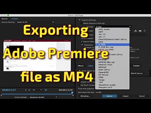 Exporting Adobe Premiere file as MP4