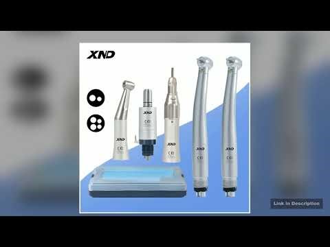 XND Dental Handpiece Set 2PCS with Upgraded LED Light Dental High Speed Push Button Low Speed