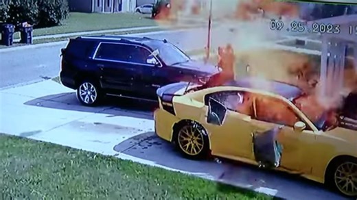 Woman Smoking Blows Up Her Dodge Charger