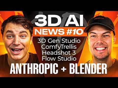 Anthropic Joins Blender, Headshot 3, 8GB World Generator & More! - 3D AI News #10