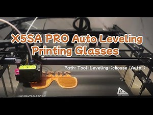 TRONXY X5SA PRO How to Auto Level and Printing a Glasses (PETG Orange)