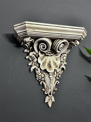 Gothic Ornate Floating Shelf Wall Sconce - Beige - Etsy