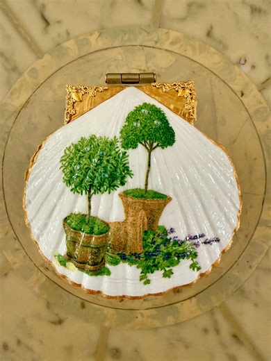 Handmade Topiary Scallop Shell Compact/box - Etsy
