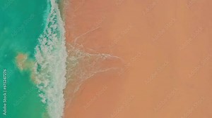coastline tropical beach sand beach ocean wave nature background 4K