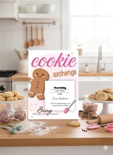 Christmas Cookie Exchange Invitation - Etsy Australia