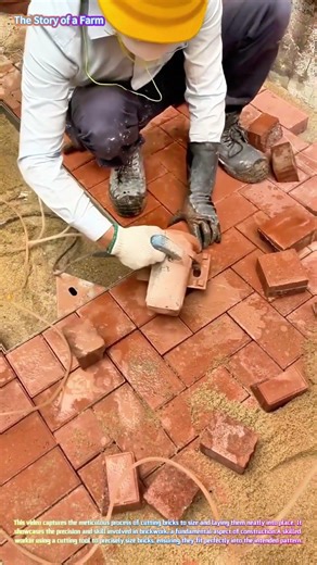 Precision Brick Cutting and Laying 🧱✂️
