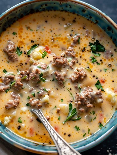 I lost 5 lbs in last week by using this soup regularly. Keto Cauliflower & Hamburger Soup | Keto & Low Carb Food Network