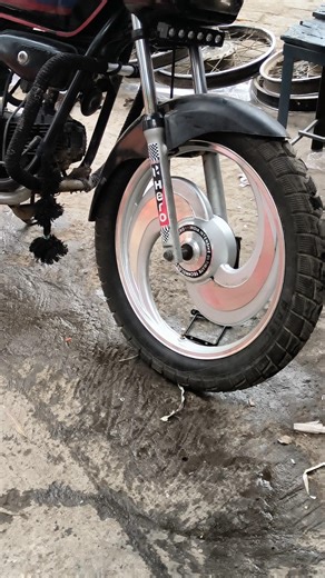 Splendor bike Big S wheel fitted splendor bike #viral