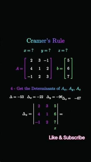 ‪@StemSpark_15‬ Cramer's Rule