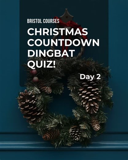 Bristol Courses on Instagram: "Welcome to our Christmas Dingbat Challenge! Each day until Christmas, we’ll post a festive brain teaser for you to solve. Can you guess today’s hidden phrase?” “A dingbat puzzle is a fun visual brain teaser where words, letters, or symbols are arranged in a quirky way to represent a well-known phrase or saying. Your challenge? Crack the code and guess the hidden phrase!” Answers are at the bottom of these comments. But please let us know which ones you got For exam