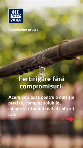 Când lucrezi cu fertirigare, ai nevoie de control, nu de compromisuri. 🌱 În horticultură fiecare fază contează, iar 𝐘𝐚𝐫𝐚𝐓𝐞𝐫𝐚 𝐊𝐑𝐈𝐒𝐓𝐀𝐋𝐎𝐍, 𝐘𝐚𝐫𝐚𝐓𝐞𝐫𝐚 𝐅𝐄𝐑𝐓𝐈𝐂𝐀𝐑𝐄 și 𝐘𝐚𝐫𝐚𝐓𝐞𝐫𝐚 𝐂𝐀𝐋𝐂𝐈𝐍𝐈𝐓 îți oferă exact asta: nutriție precisă, complet solubilă, adaptată ritmului real al culturii. ➡️ 𝐘𝐚𝐫𝐚𝐓𝐞𝐫𝐚 𝐊𝐑𝐈𝐒𝐓𝐀𝐋𝐎𝐍 perfect pentru sistemele de fertirigare ➡️ 𝐘𝐚𝐫𝐚𝐓𝐞𝐫𝐚 𝐅𝐄𝐑𝐓𝐈𝐂𝐀𝐑𝐄 ajustare rapidă a raportului NPK și microelemente ➡️ 𝐘𝐚𝐫𝐚