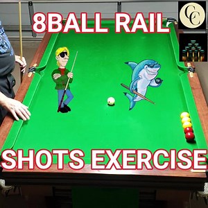Exercise to help potting balls down the rail. This looks easy but it's not, but it teaches you to hit at a correct sweet pace, to not over hit them. The key to rail shots to begin with is pace, the more you hit at a good speed the better chance you have of potting the balls. This exercise is designed to teach you to hit in the right spot and at the correct pace. The idea is to keep them all as close to the cushion as you can without the other balls moving away from the cushion. Please note somet