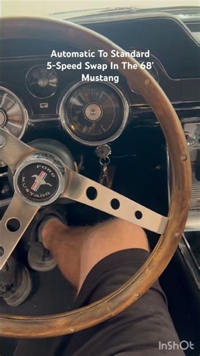 Transmission Swap In The Mustang. Automatic To Standard