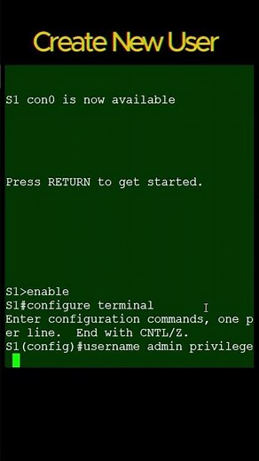 Create User | Cisco TIPS #ccna #cisco #CiscoCommands #NetworkingTips #NetworkShorts
