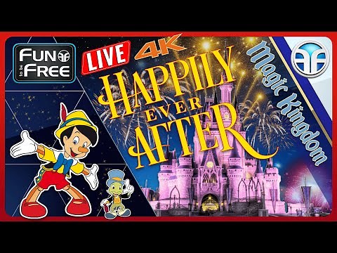 🔴 LIVE: Happily Ever After – Magic Kingdom Fireworks, Walt Disney World | Full Show 4K